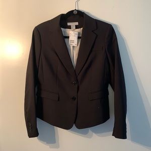 NWT H&M Black Blazer with polka dot interior